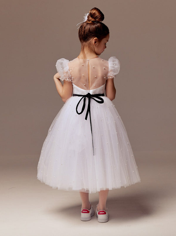 Puff sleeve ballerina Communion dress