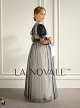 Retro inspired black white formal dress for kids