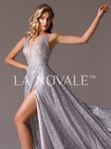 Sparkle grey A-line wedding dress