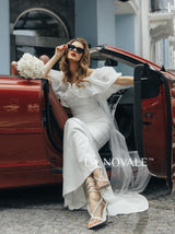 Hollywood style Off shoulder mermaid wedding dress