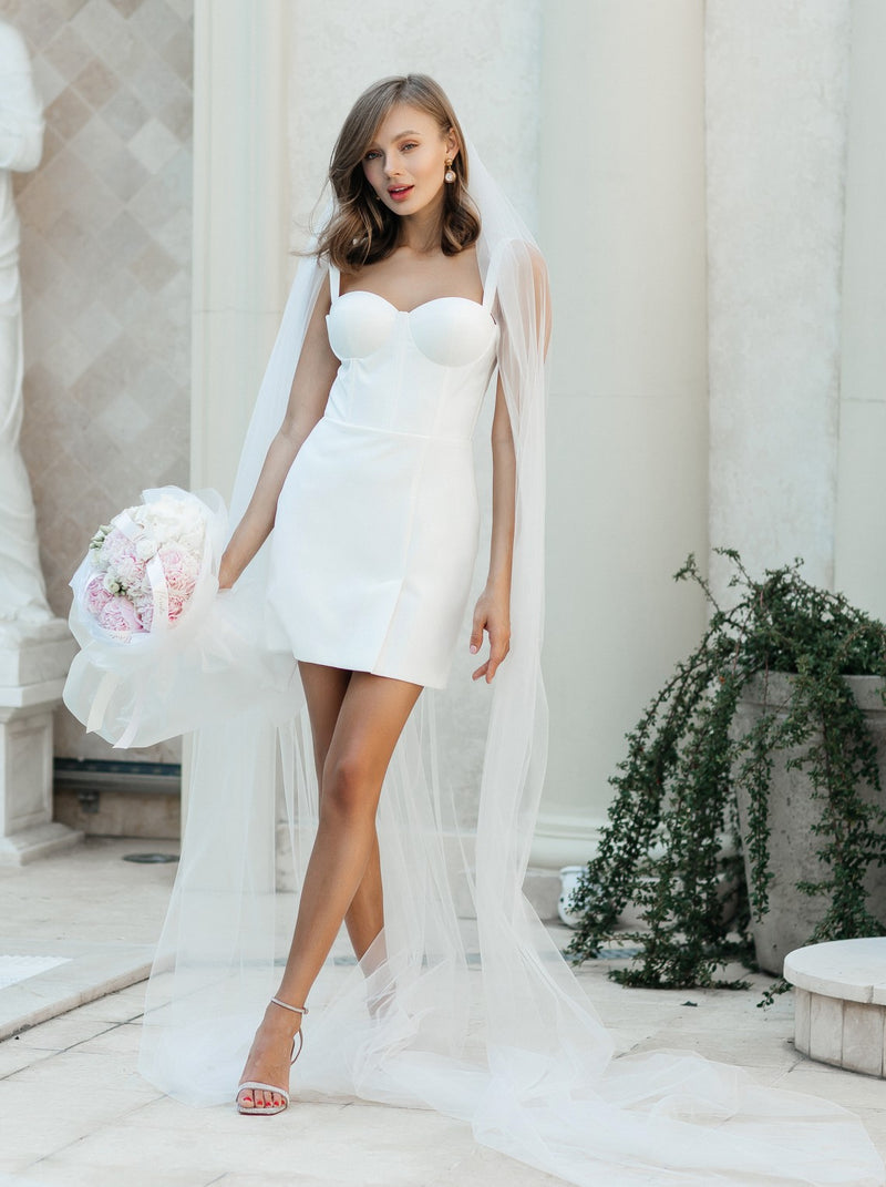 sleek bridal shower dress mini