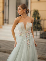 Fairycore Inspired Mint Wedding Dress