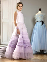 Ombre tiered skirt occasion dress for girls