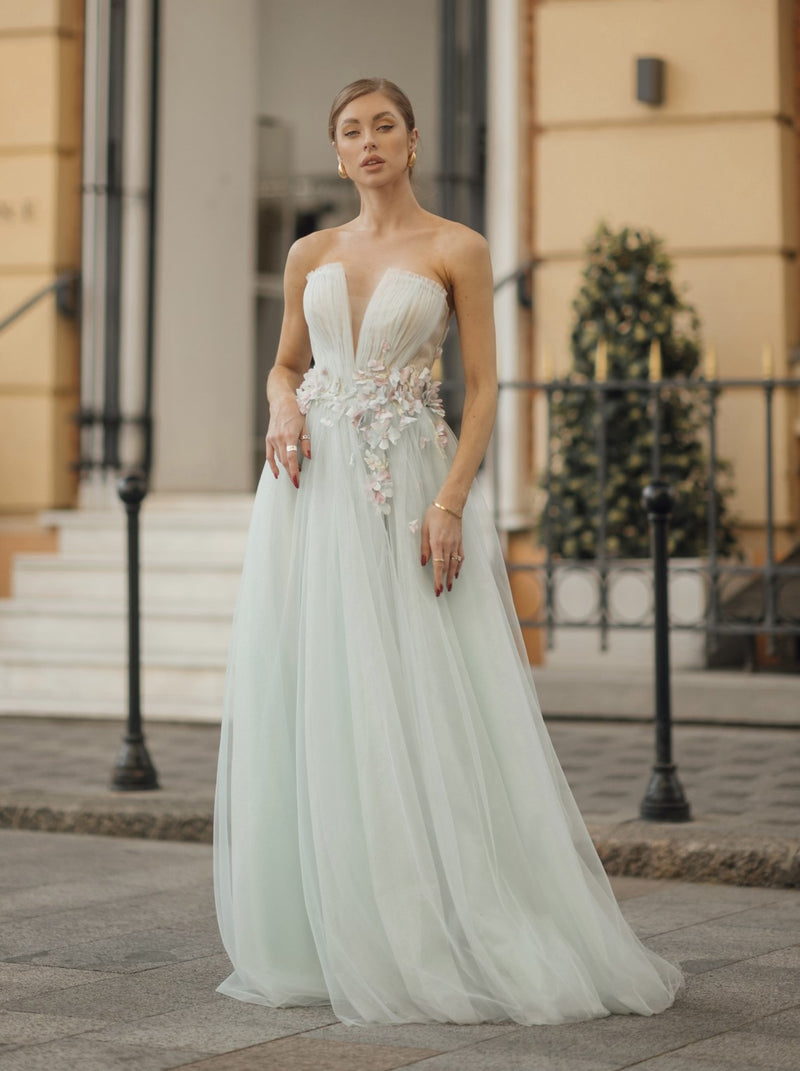 Fairycore Inspired Mint Wedding Dress