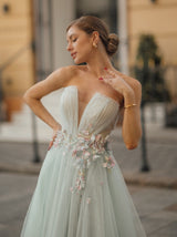 Fairycore Inspired Mint Wedding Dress