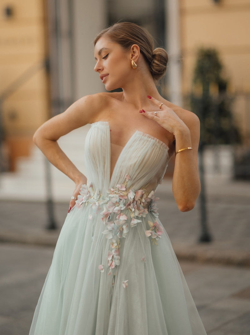 Fairycore Inspired Mint Wedding Dress La Novale Atelier Fairycore Inspired Mint Wedding Dress La Novale Atelier