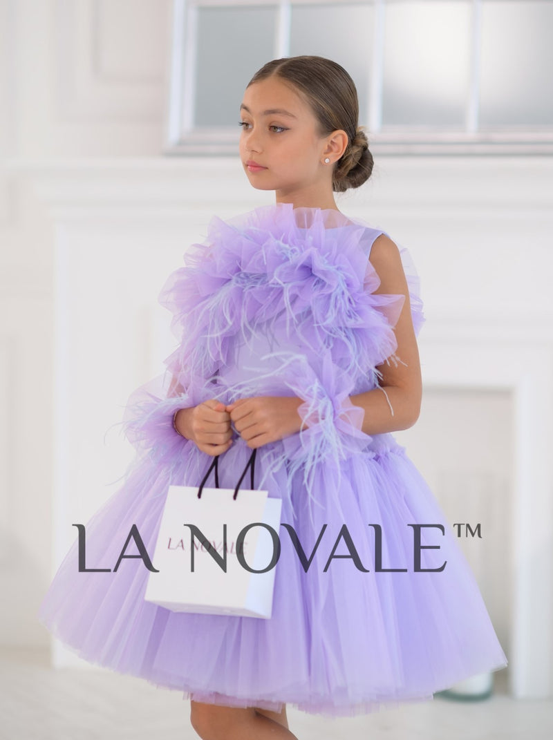 Knee Length Ruffle Tutu Occasion Dress for Girls