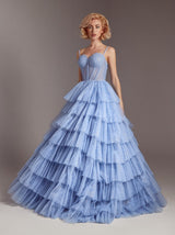 tiered skirt Sparkle ball gown dress