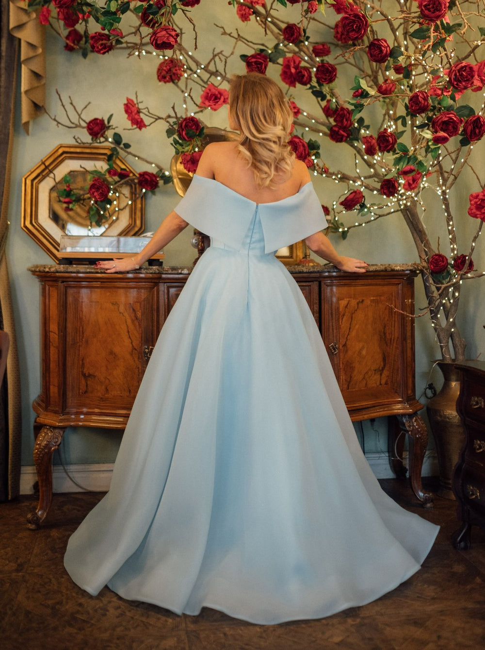 Strapless colorful wedding dress – La Novale Atelier