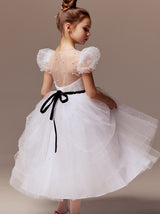 Puff sleeve ballerina Communion dress