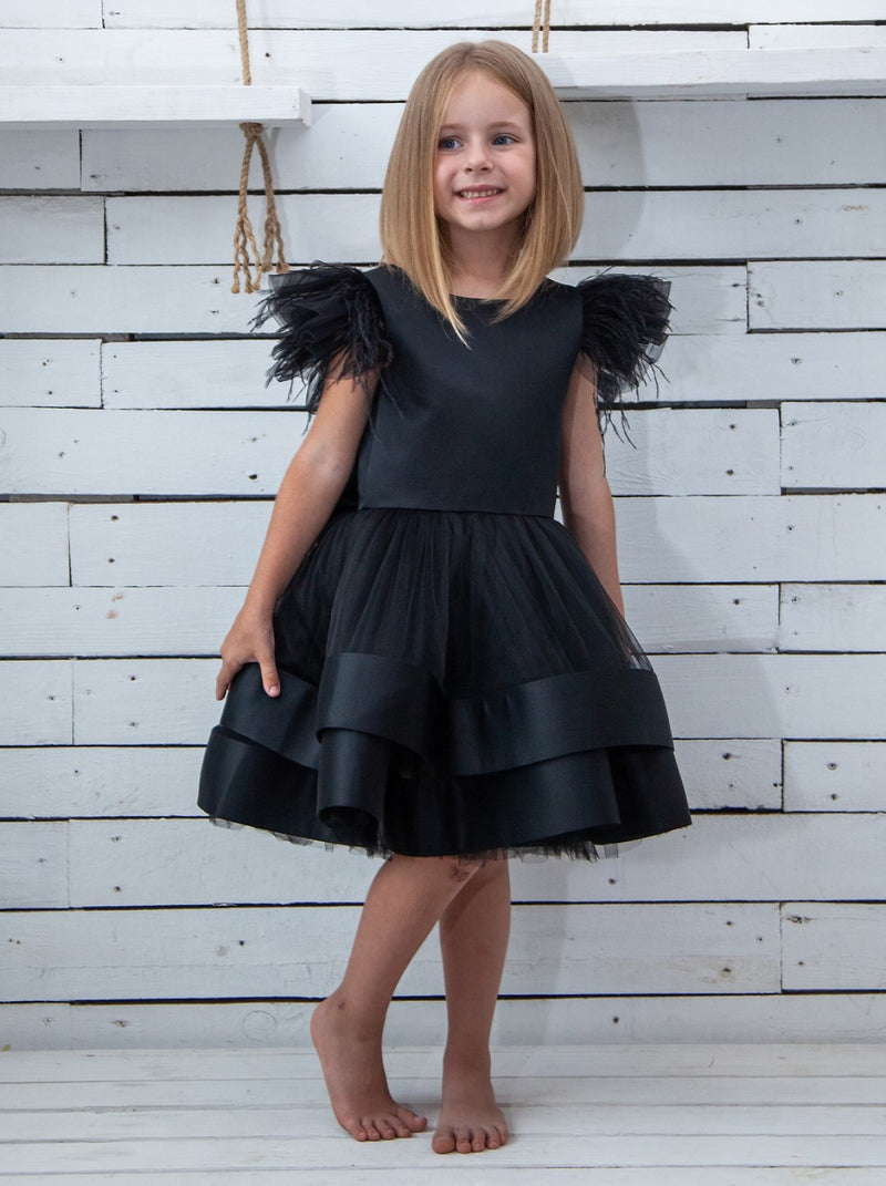 black tutu cocktail dress Black Tie Tulle Dress Women For Prom - Black Formal Bridesmaid Dress - Cocktail Halter Dress Layered With Open Back