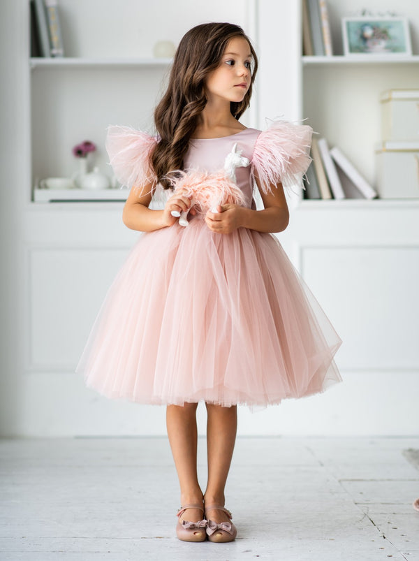 Short tulle tutu flower girl dress – La Novale Atelier Short tulle tutu flower girl dress – La Novale Atelier