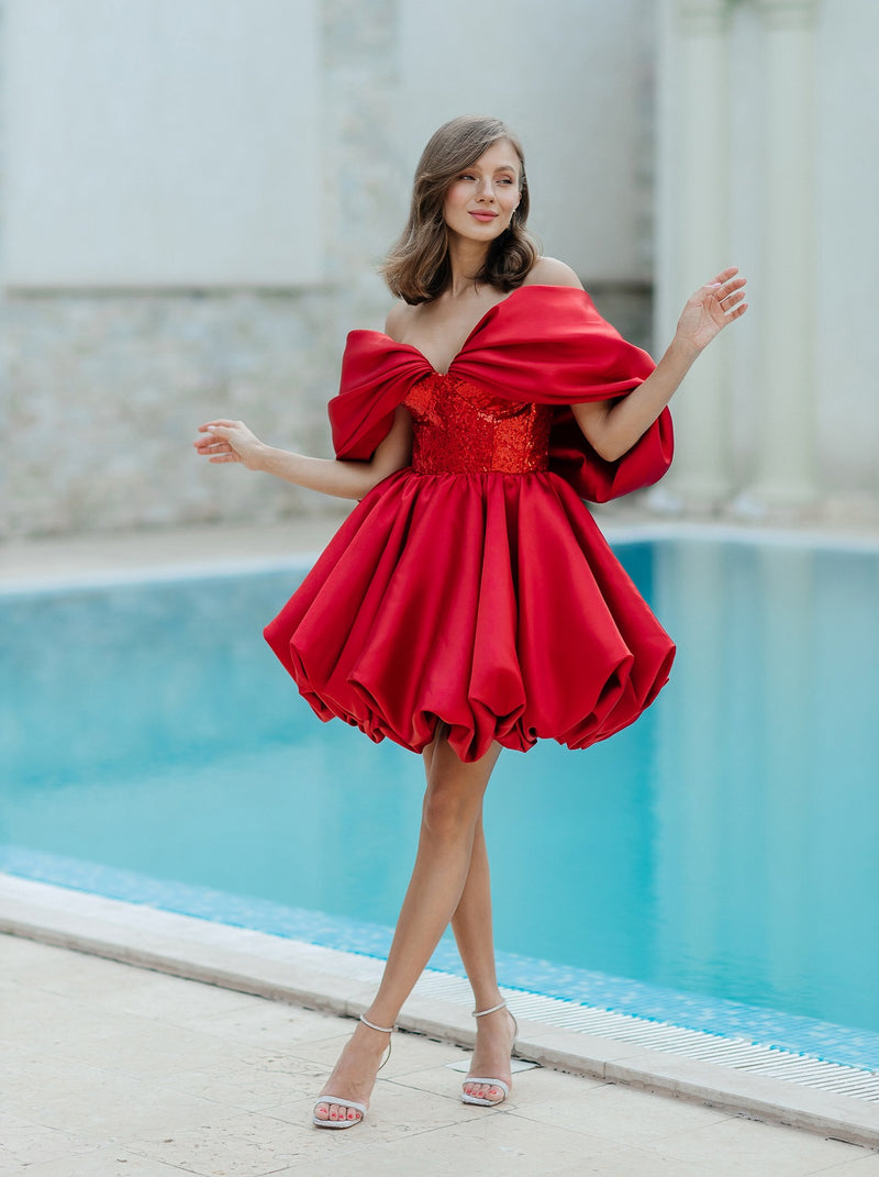 Bubble Hem Mini evening dress La Novale Atelier Bubble Hem Mini evening dress La Novale Atelier